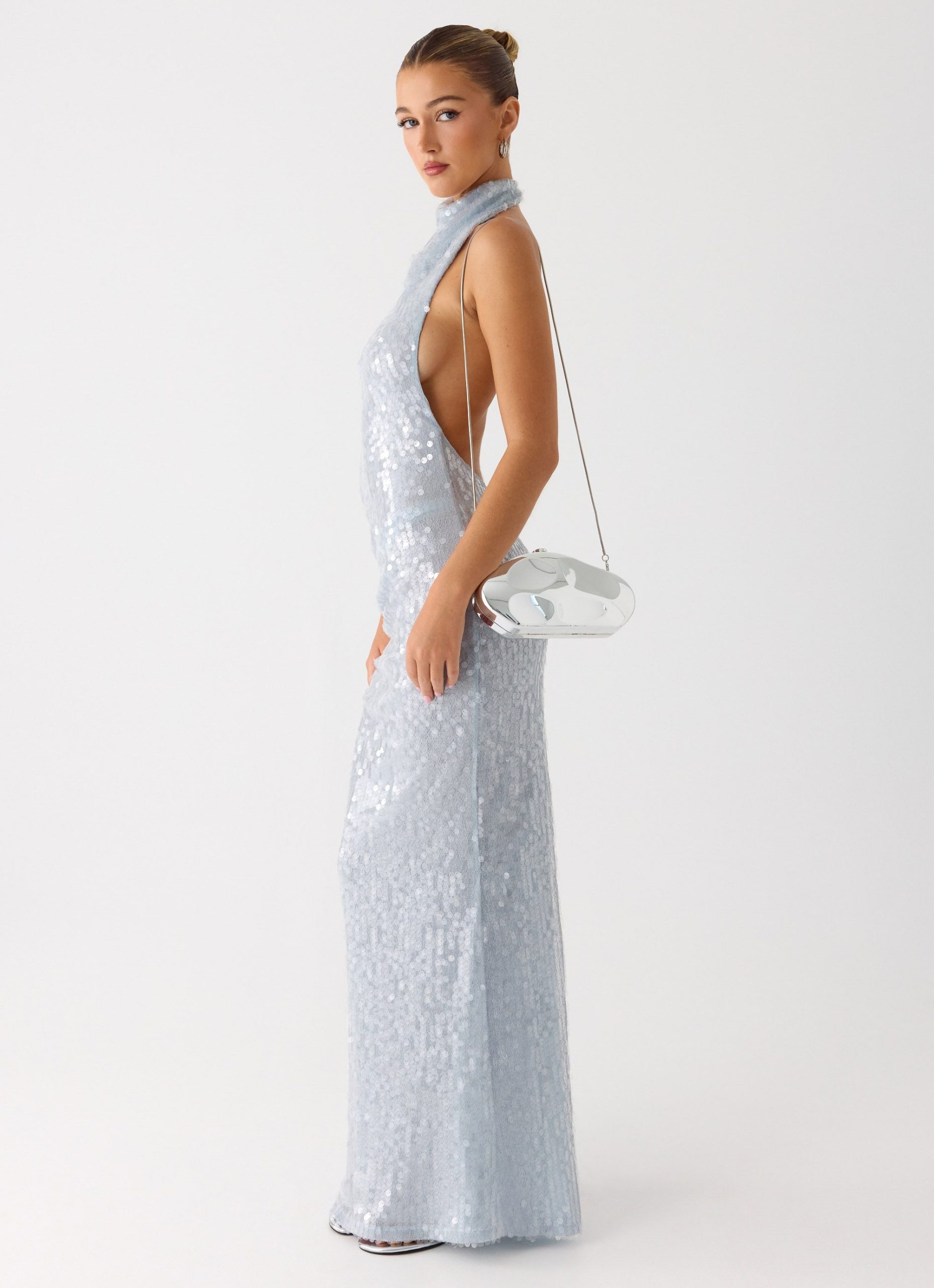 Aveline Clutch Bag - Silver - Image 4