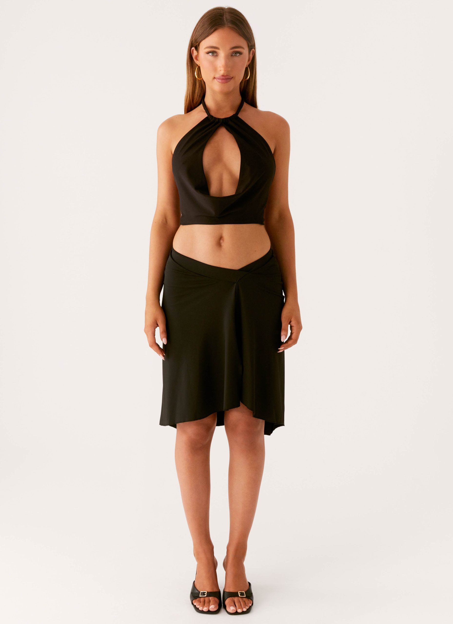 Calisa Cowl Top - Black - Image 5
