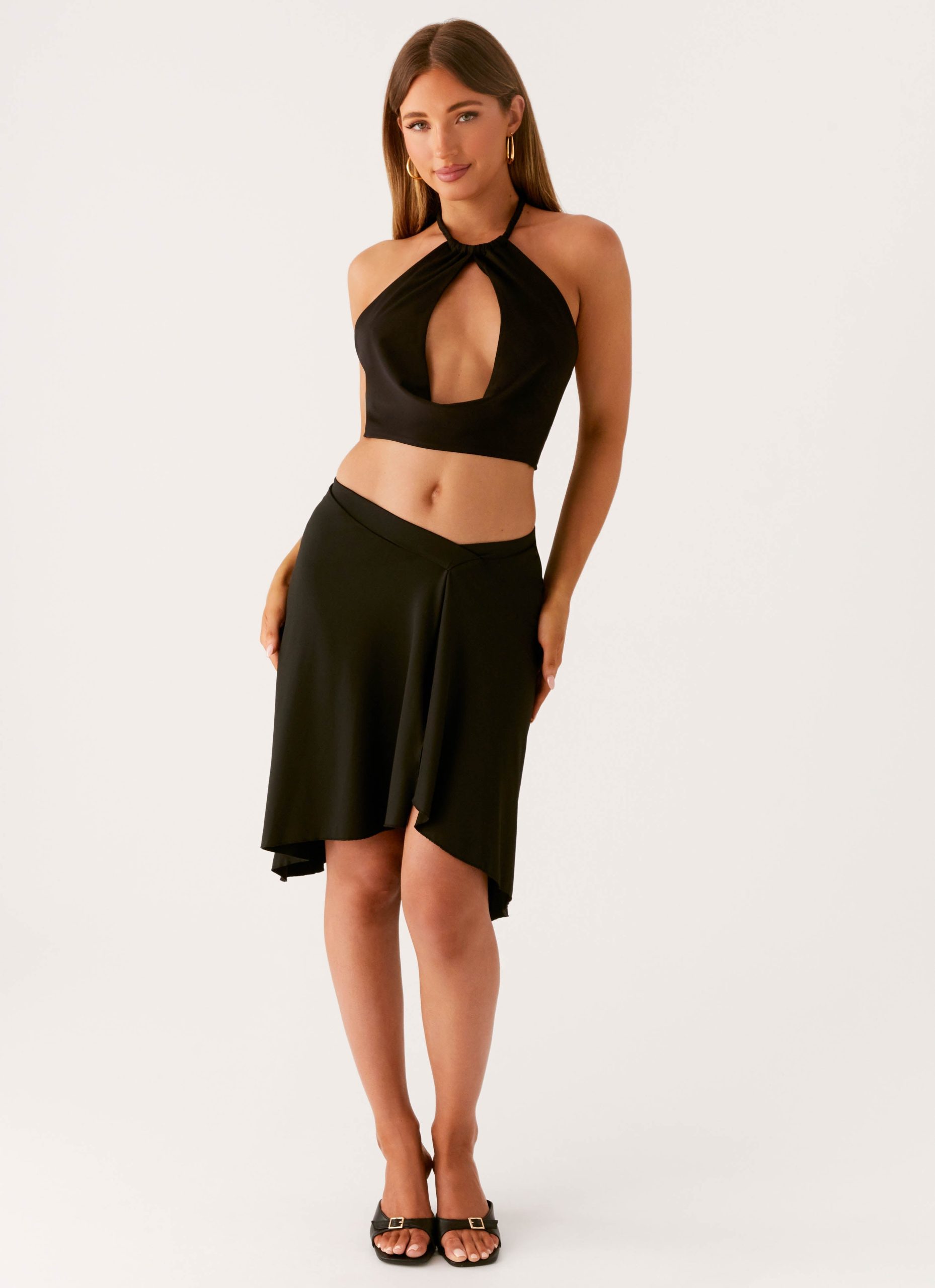 Calisa Cowl Top - Black - Image 6