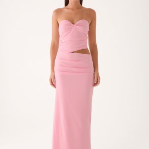 Carella Strapless Maxi Dress - Pink
