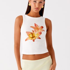 Carmela Tank Top - White