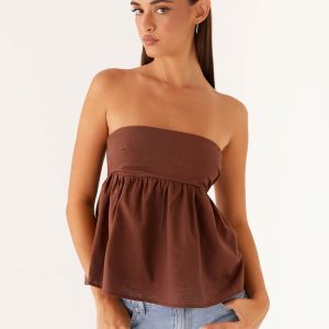 Cassie Tube Top - Chocolate