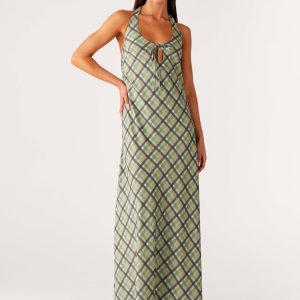 Coralie Maxi Dress - Cedar Check