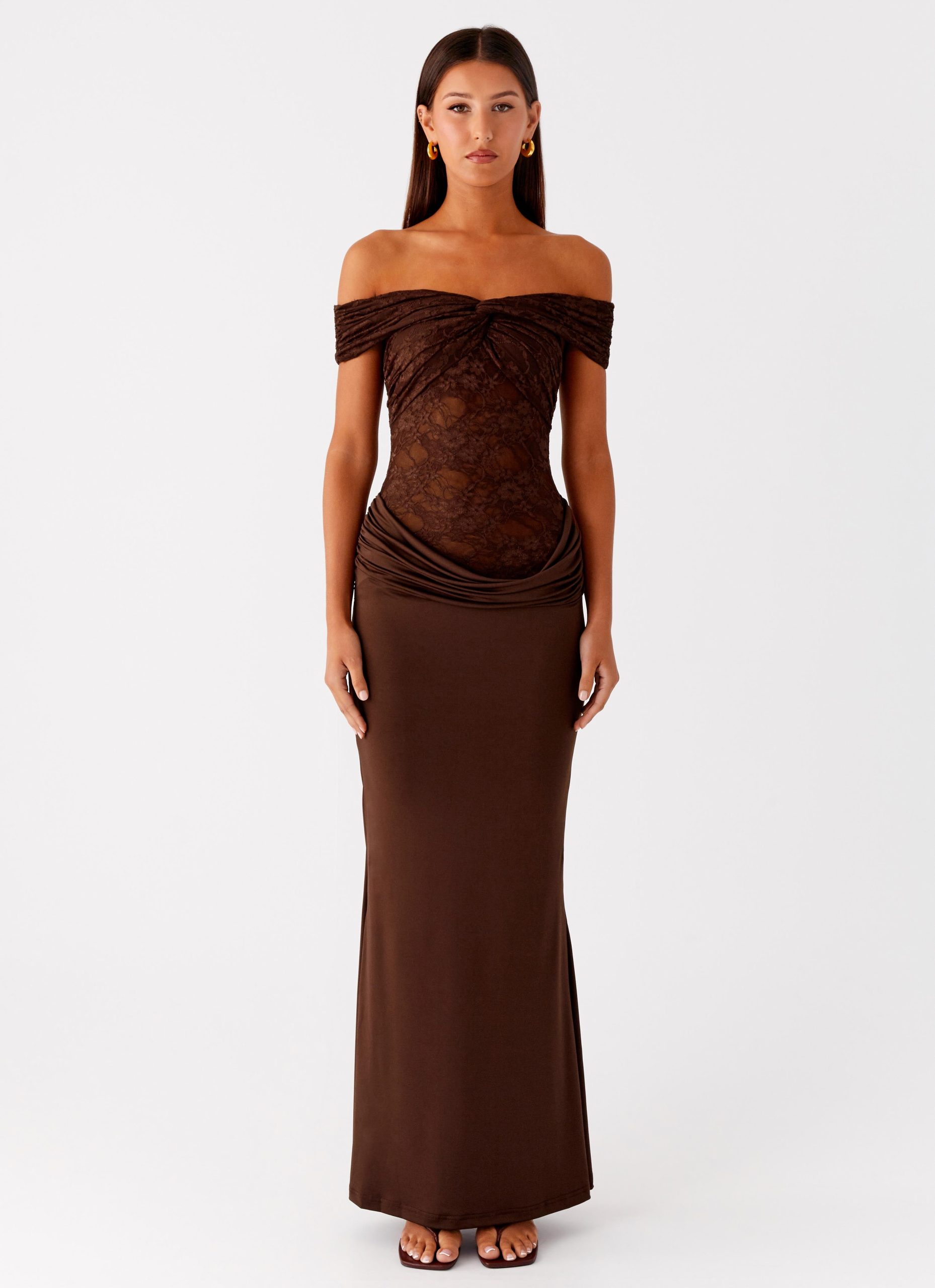 Either Way Maxi Dress - Chocolate - Image 2