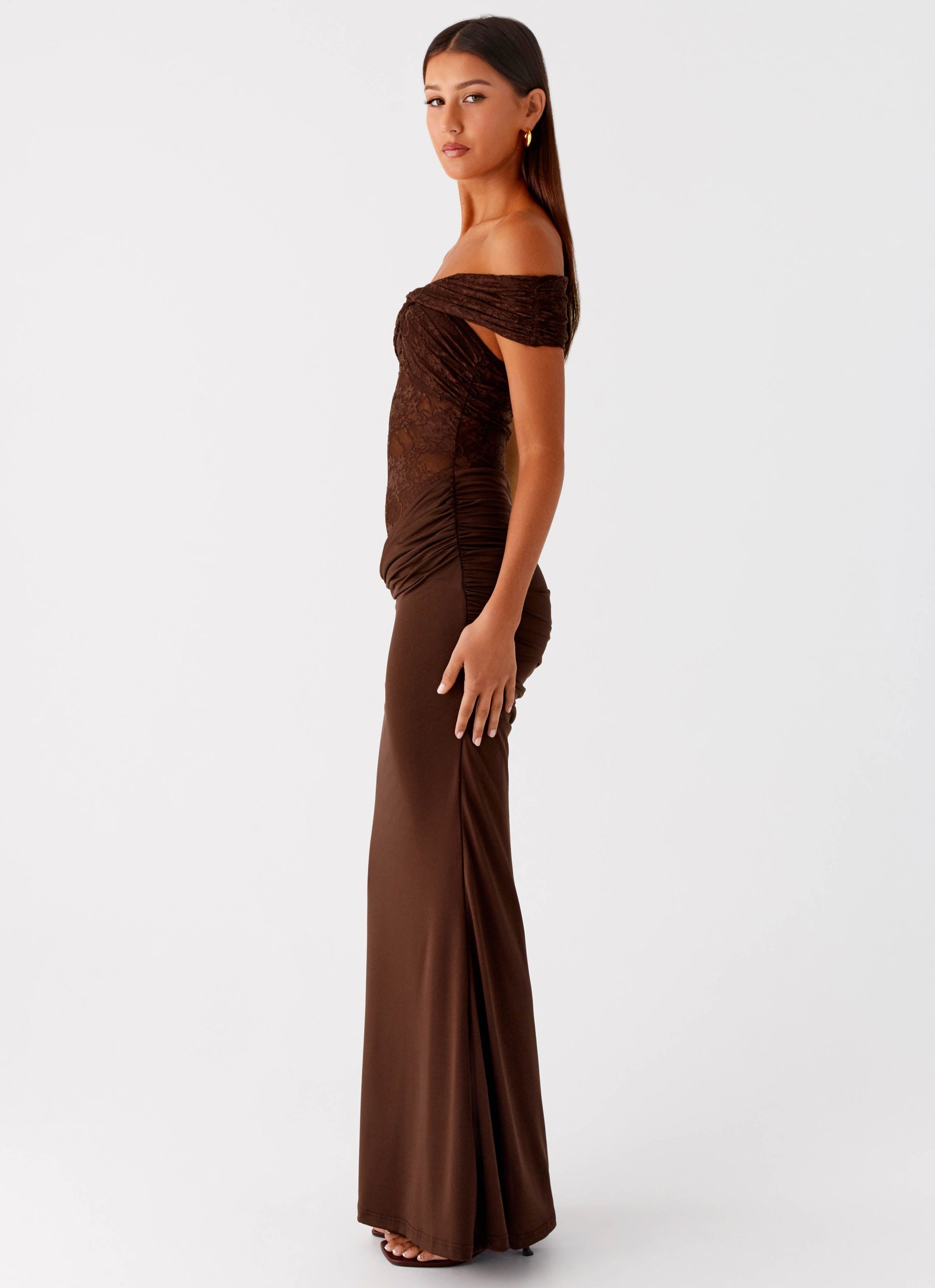 Either Way Maxi Dress - Chocolate - Image 3