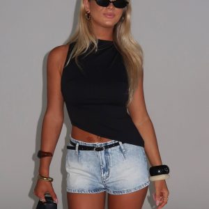 Elevate Tie Back Top - Black