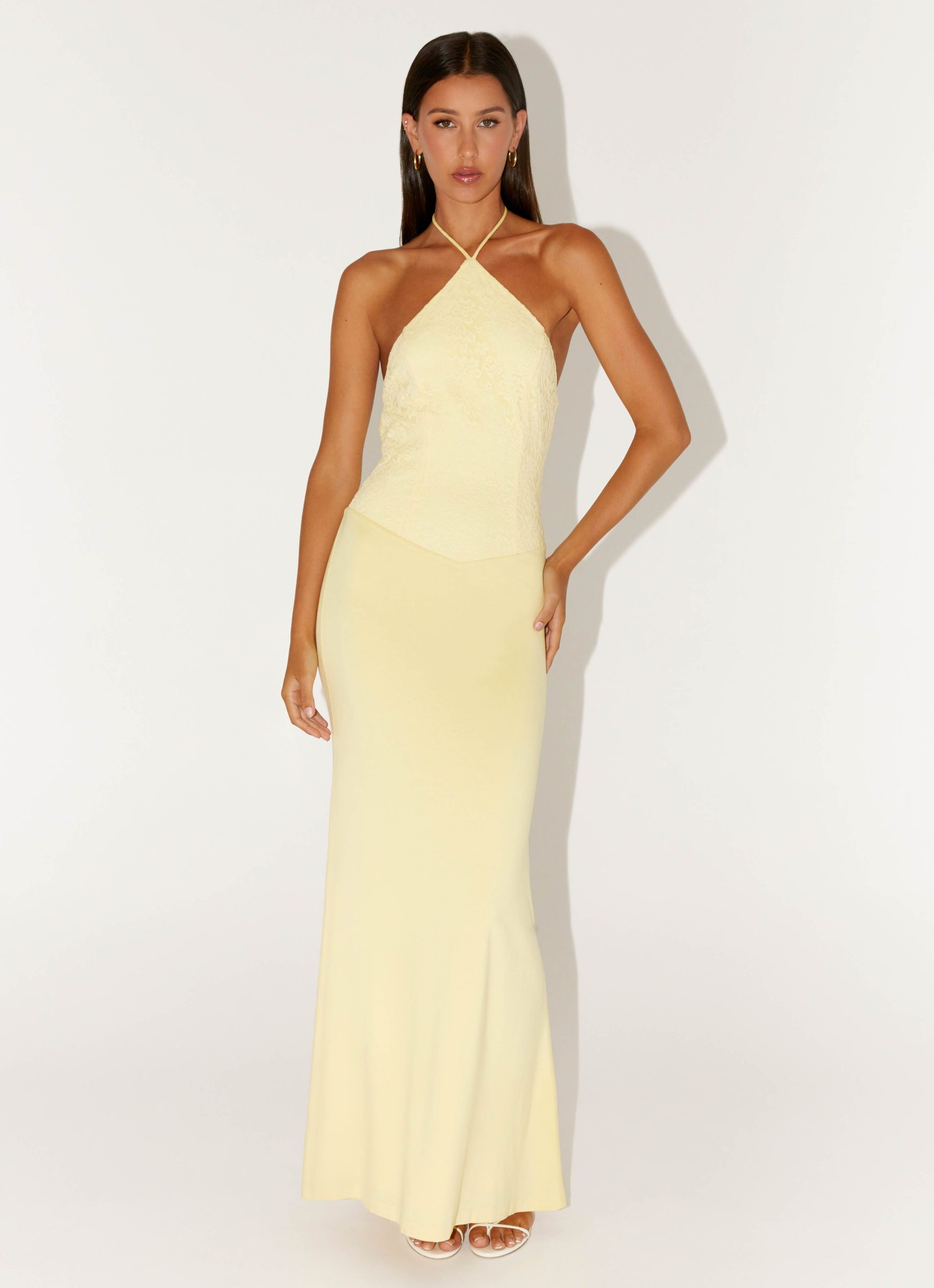 Fiesta Halter Maxi Dress - Sunny Yellow - Image 4