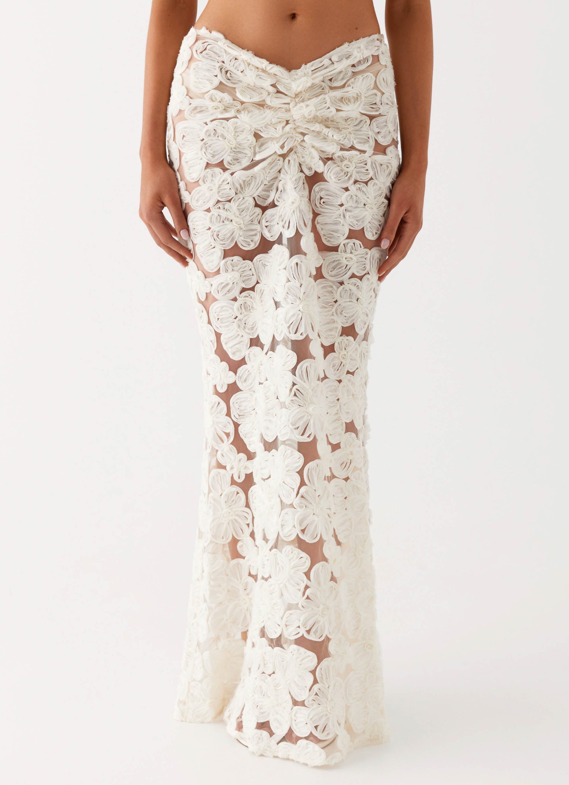 Fiorella Floret Maxi Skirt - Ivory - Image 4