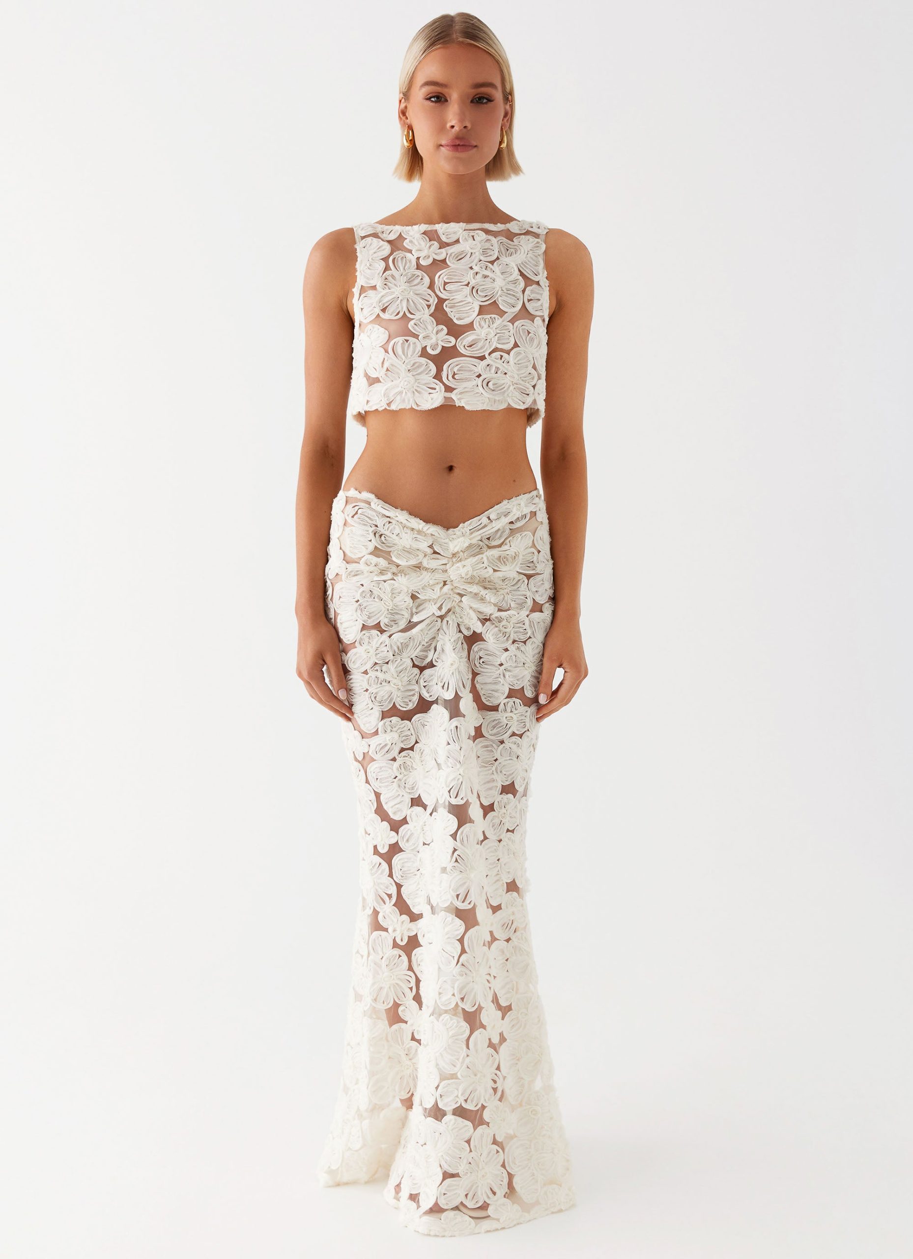 Fiorella Floret Maxi Skirt - Ivory - Image 5