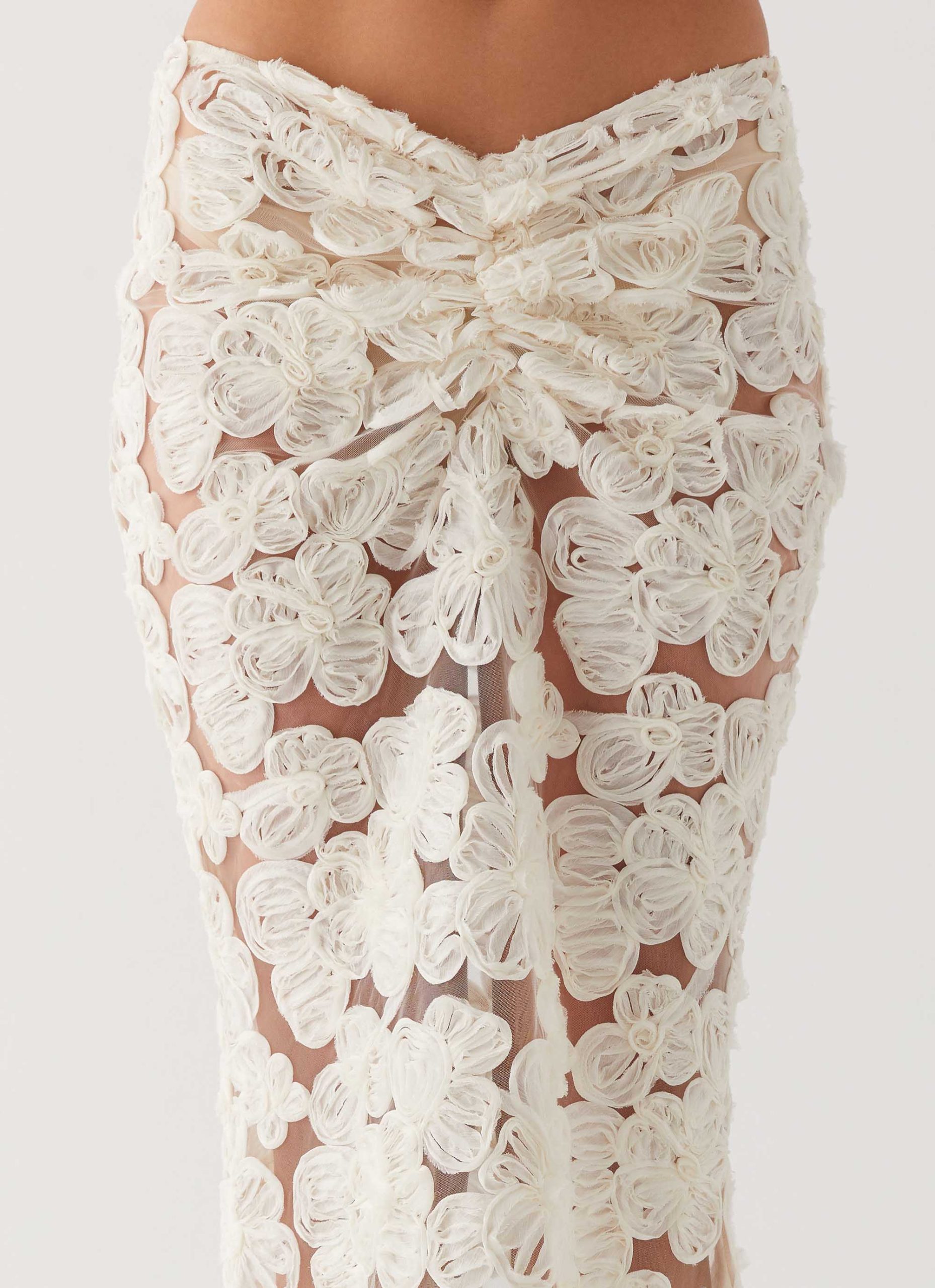 Fiorella Floret Maxi Skirt - Ivory - Image 6