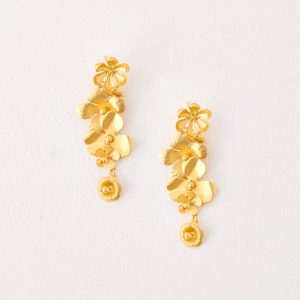 Golden Petal Earrings - Gold