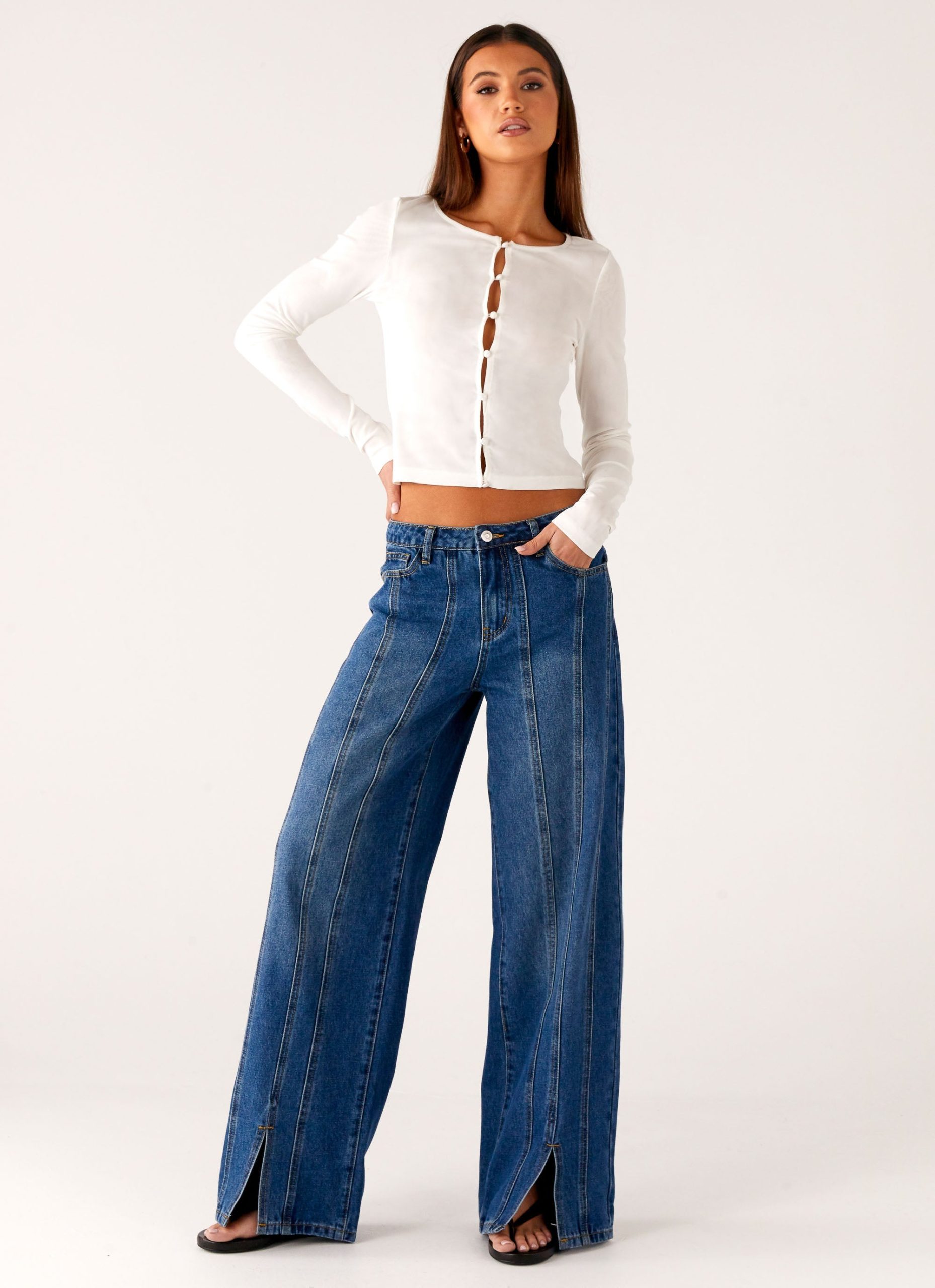 Grayson Straight Leg Jeans - Denim Blue - Image 5