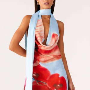 Heidi Mini Dress - Turquoise Bloom