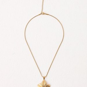Hibiscus Gold Necklace - Gold