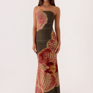 Iroha Strapless Maxi Dress - Jungle Grove