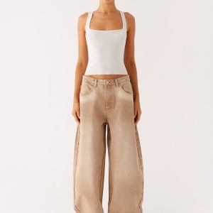Khalil Baggy Jeans - Tan