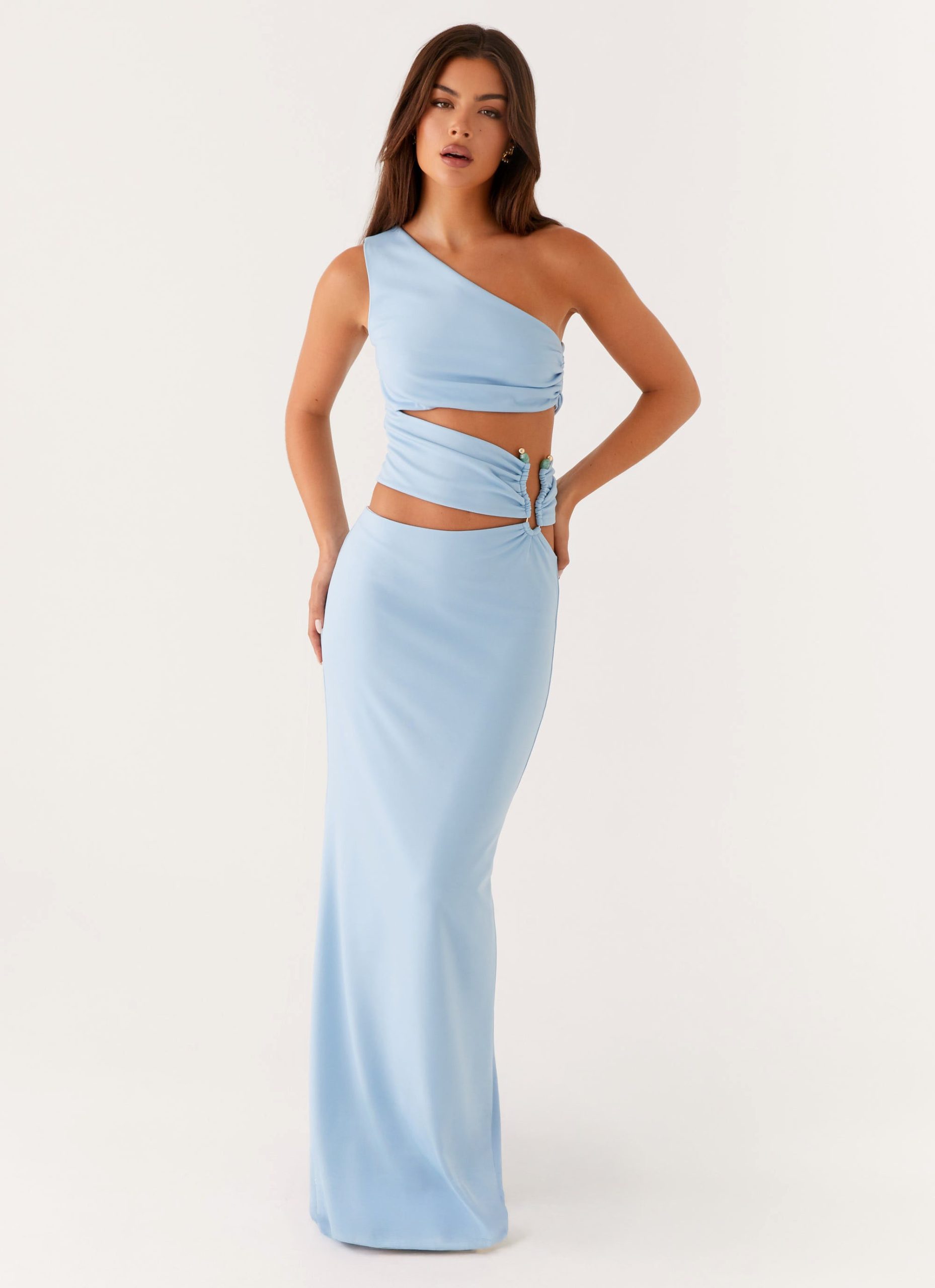 Laylani Cut Out Maxi Dress - Blue - Image 2