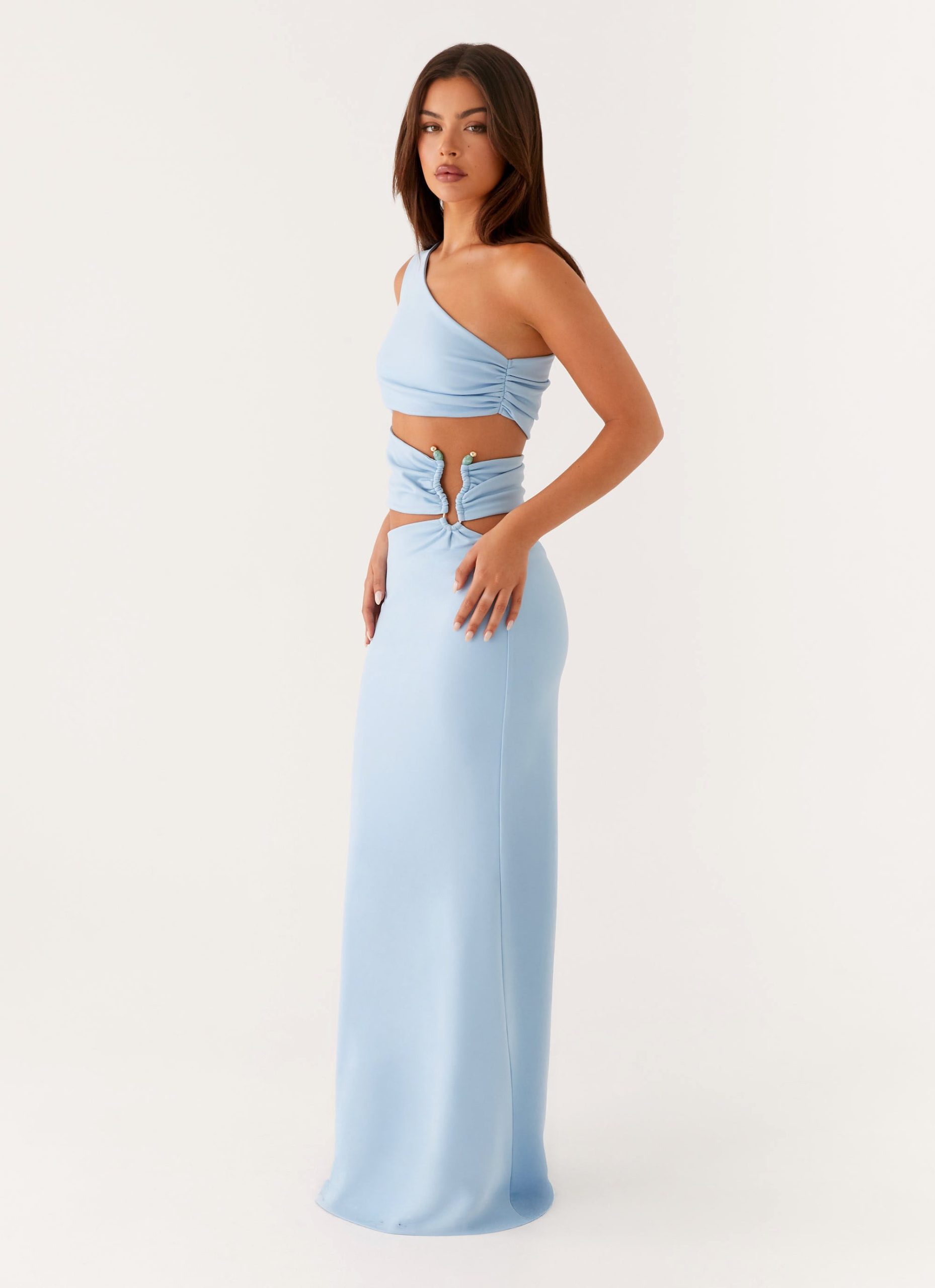 Laylani Cut Out Maxi Dress - Blue - Image 3