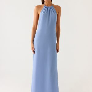 Le Soleil Halter Maxi Dress - Periwinkle