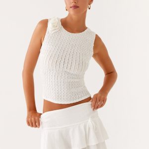 Lisbon Tank Top - White