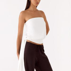 Livia Strapless Top - White