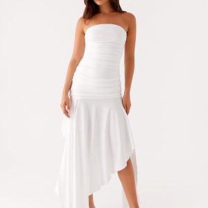 Ora Strapless Maxi Dress - White