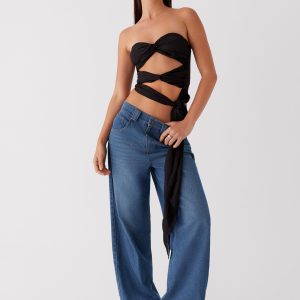 Sunlight Cascade Top - Black