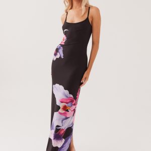 Bad News Mesh Maxi Dress - Black Tulip