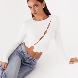 Cassius Long Sleeve Top - Ivory