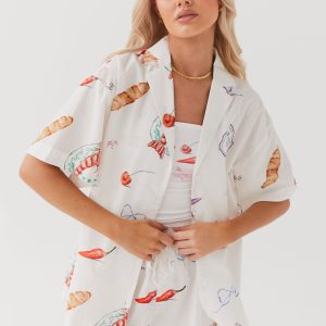 Sweet Relief Oversized Linen Shirt - Banchetto