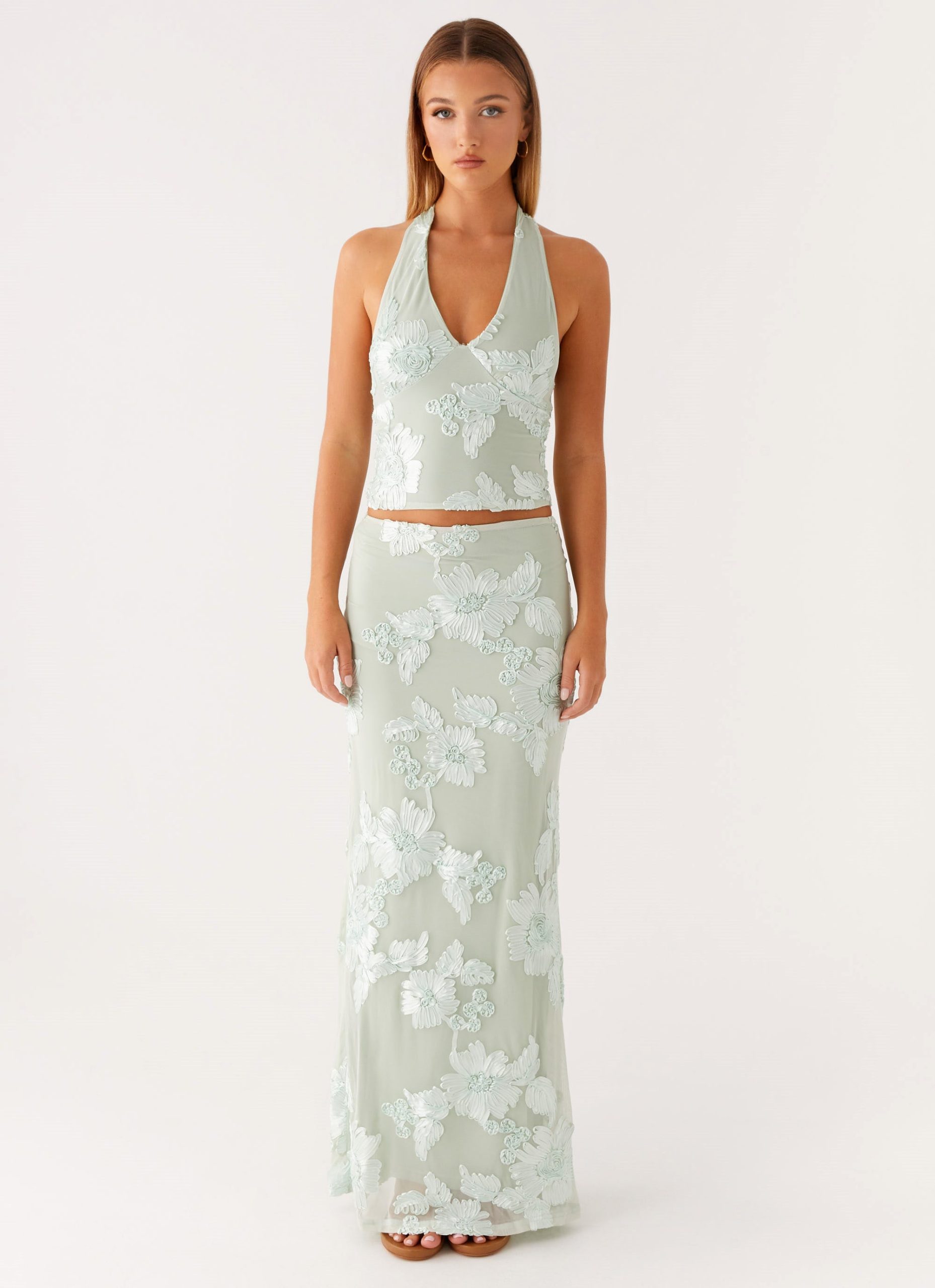 Radiate Halterneck Top - Sage - Image 2
