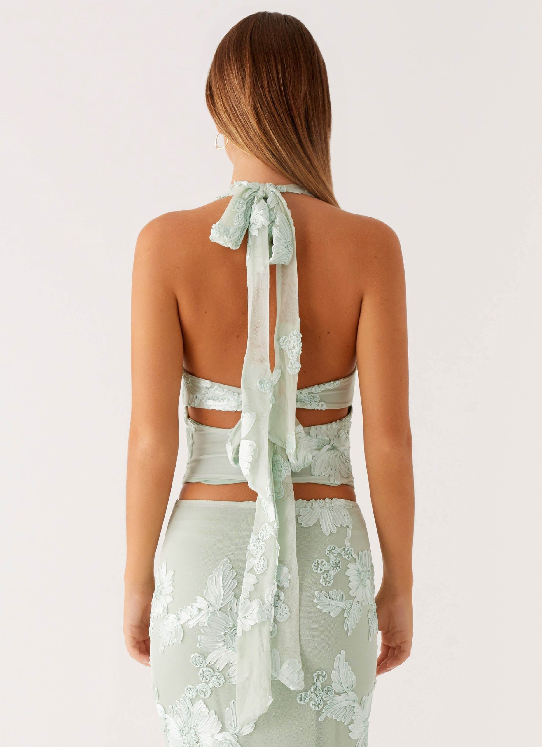 Radiate Halterneck Top - Sage - Image 4