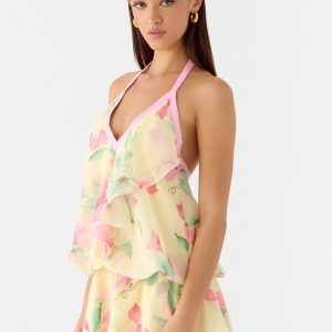Read Your Mind Mini Dress - Lemon Soleil