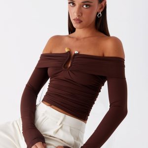 Rudy Long Sleeve Top - Chocolate